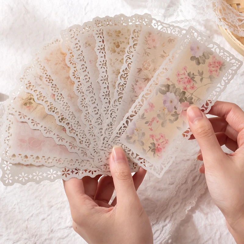 20 packs wholesale Memo notes Hollowed-out lace pad literary artistic fashion strip decorative material paper 6 styles
20 packs wholesale Memo notes Hollowed-out lace pad literary artistic fashion strip decorative material paper 6 styles