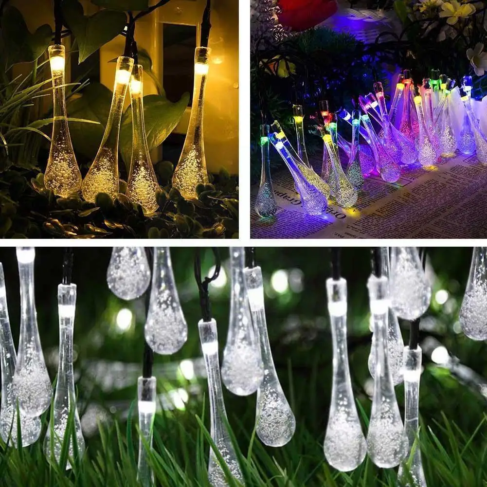 Solar String Lights Outdoor Water Droplets Led Lamp Fairy Festival Waterproof Lantern Lights Solar Hanging Garden Party Dec G7y9
Solar String Lights Outdoor Water Droplets Led Lamp Fairy Festival Waterproof Lantern Lights Solar Hanging Garden Party Dec G7y9