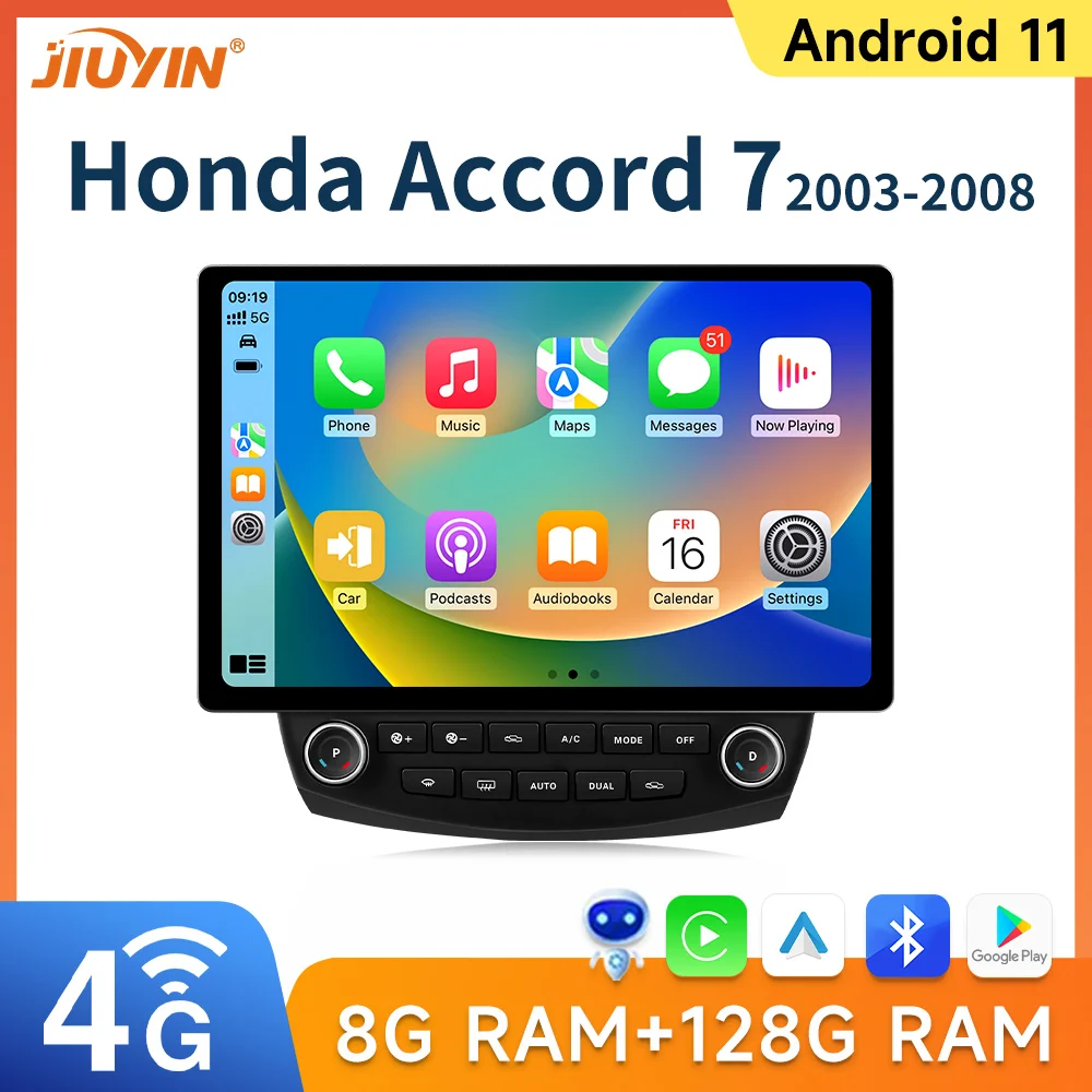 Мультимедийный плеер JIUYIN, 13 дюймов, Android, 128 ГБ, GPS, для Honda Accord 7 2003-2008
Мультимедийный плеер JIUYIN, 13 дюймов, Android, 128 ГБ, GPS, для Honda Accord 7 2003-2008