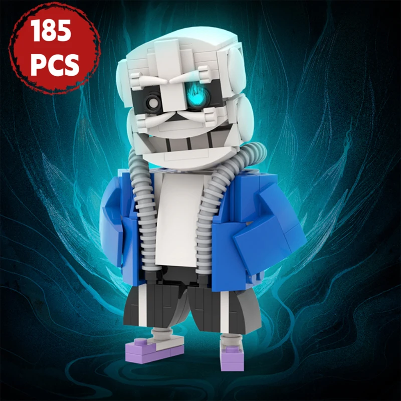 

MOC Game Collection Undertaled Skeleton Action Figure Brick Building Model Halloween White Skull Boy Brick Toy Child Gift