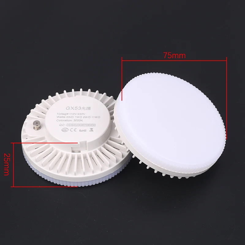 1PC Gx53 LED Bulb Light Under Cabinet Lights 5W 7W 9W Wardrobe Light AC 90-265V Led Spotlight Cold Warm White Light 53mm
1PC Gx53 LED Bulb Light Under Cabinet Lights 5W 7W 9W Wardrobe Light AC 90-265V Led Spotlight Cold Warm White Light 53mm