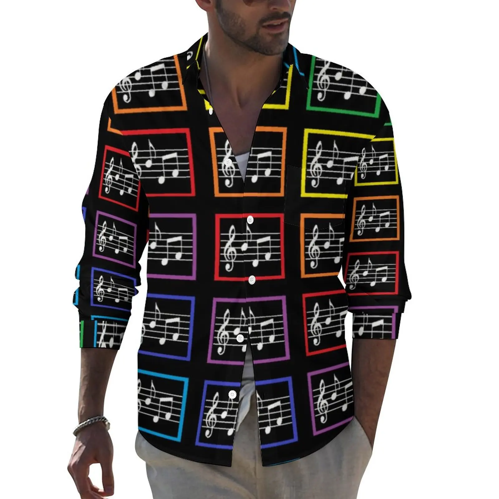 Music Squares Y2K Casual Shirt Men Rainbow Framed Shirt Spring Trending Blouses Long Sleeve Graphic Oversize Top
Music Squares Y2K Casual Shirt Men Rainbow Framed Shirt Spring Trending Blouses Long Sleeve Graphic Oversize Top