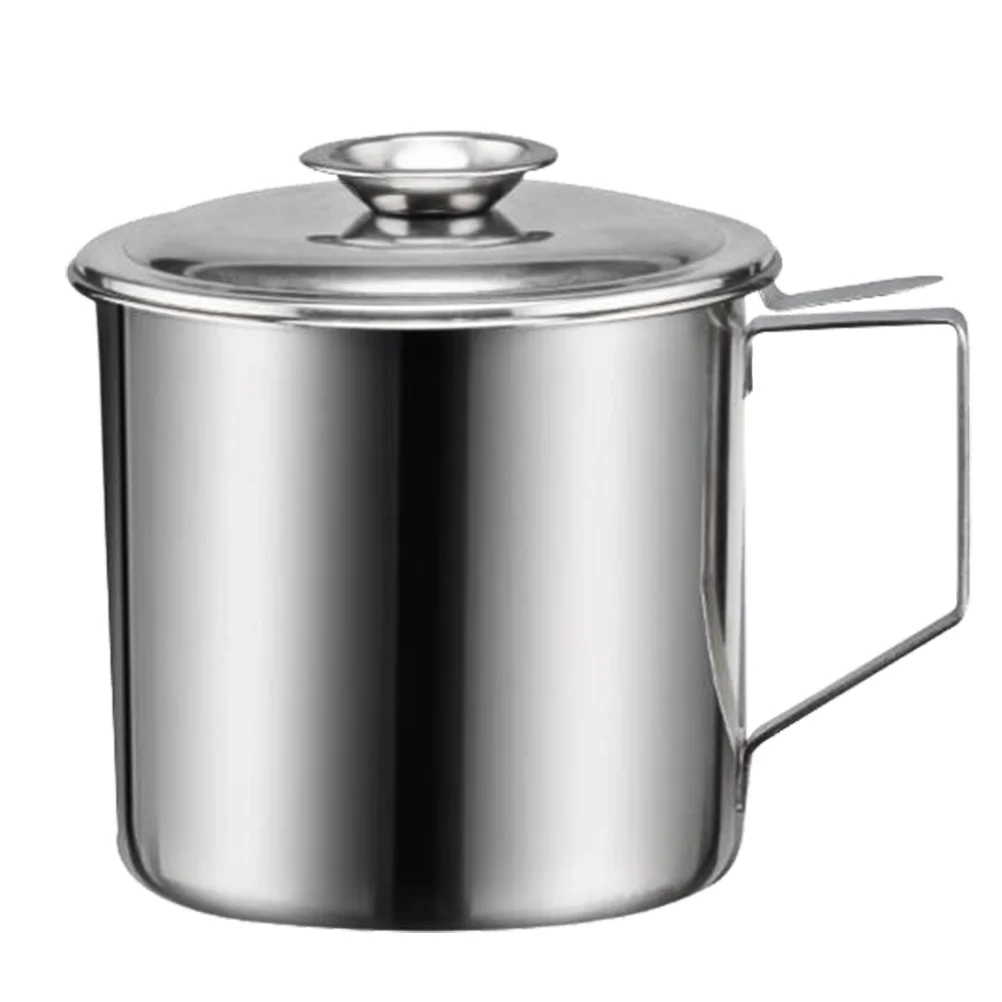 Pot Metal Container Grease Strainer Bin Cooking Household Oil Grease Holder Stainless Steel Oil Bottle
Pot Metal Container Grease Strainer Bin Cooking Household Oil Grease Holder Stainless Steel Oil Bottle