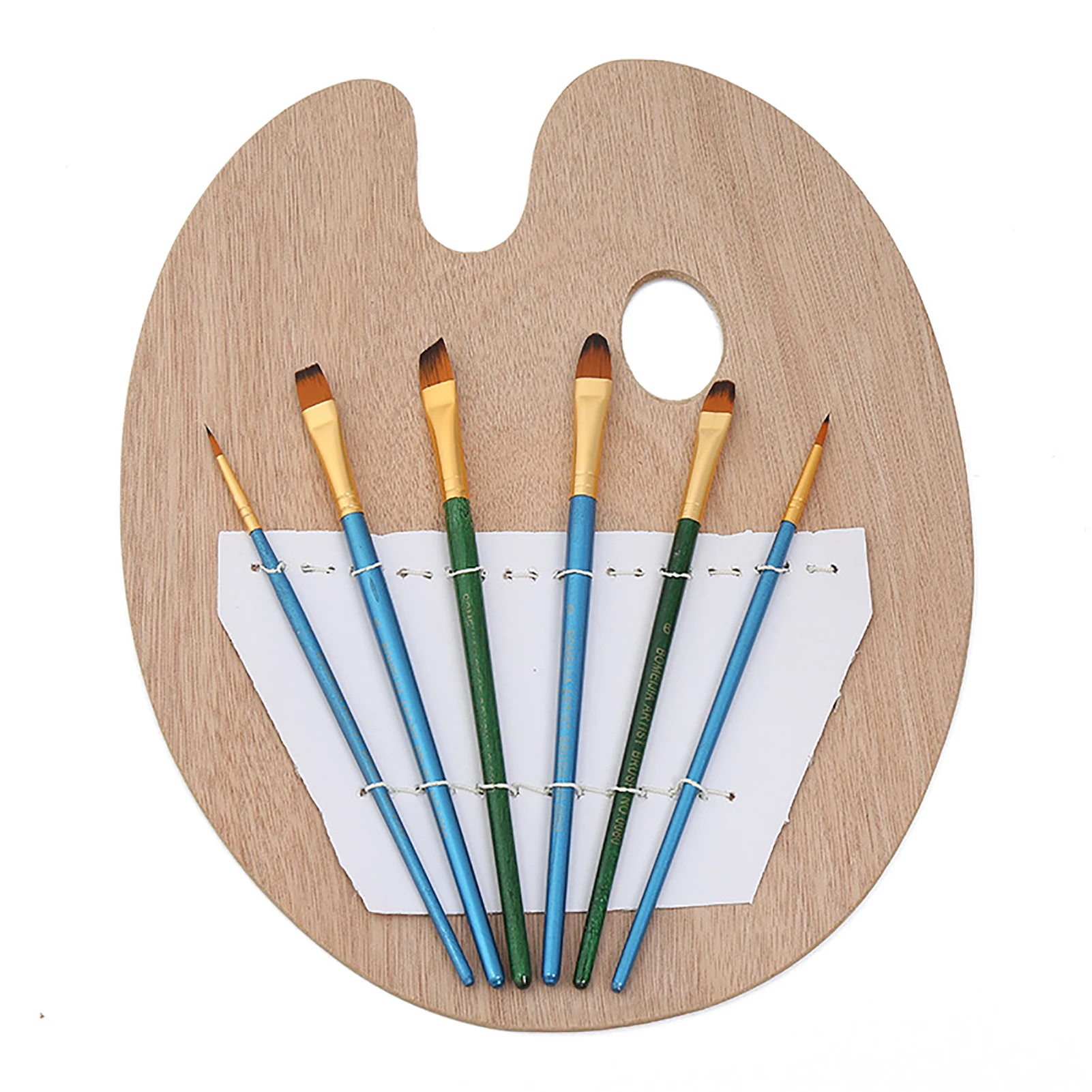 Wooden Palette Paintbrush Set Watercolor Oil Paint Palette Tray With Thumb Hole For Students Painter Artist Art Supplies
Wooden Palette Paintbrush Set Watercolor Oil Paint Palette Tray With Thumb Hole For Students Painter Artist Art Supplies