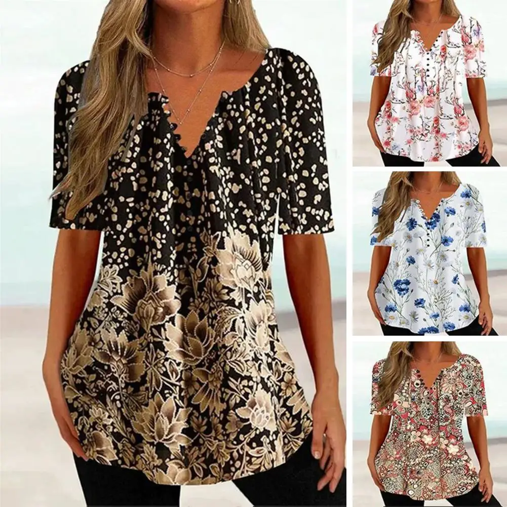 Trendy Summer Blouse Streetwear Lady Summer Top Short Sleeves Match Pants Plus Size Women Top
Trendy Summer Blouse Streetwear Lady Summer Top Short Sleeves Match Pants Plus Size Women Top