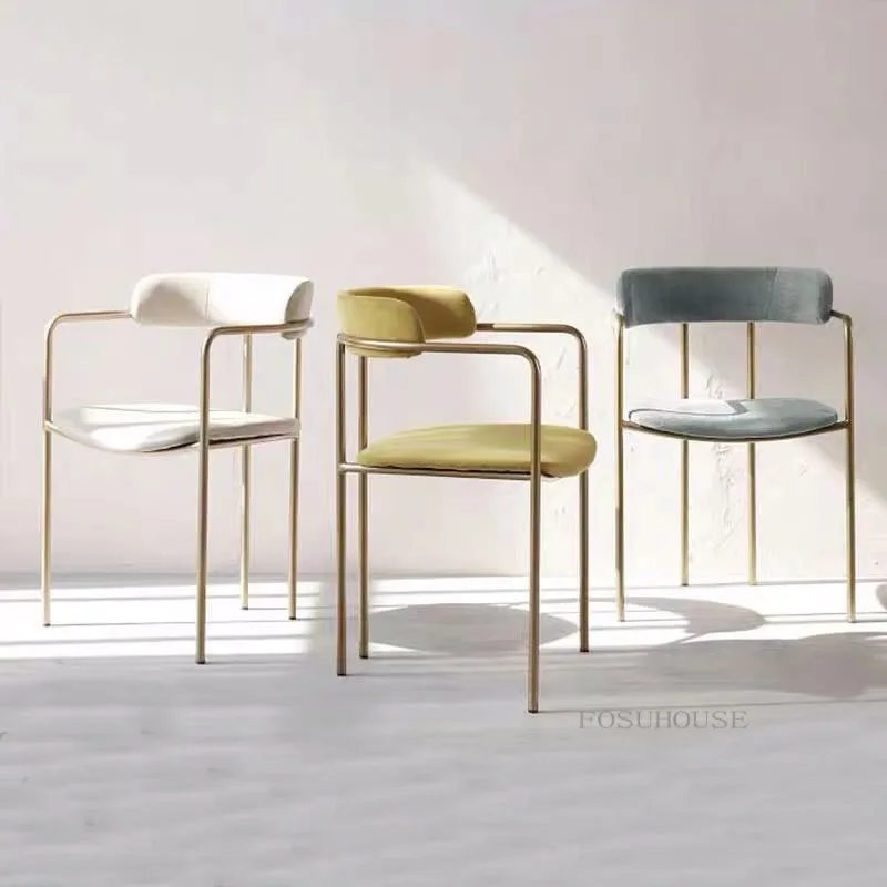 Minimalist Modern Wrought Iron Dining Chairs Dining Room Furniture Designer Nordic Armchair Livingroom Dressing Dining Chair HY
Minimalist Modern Wrought Iron Dining Chairs Dining Room Furniture Designer Nordic Armchair Livingroom Dressing Dining Chair HY