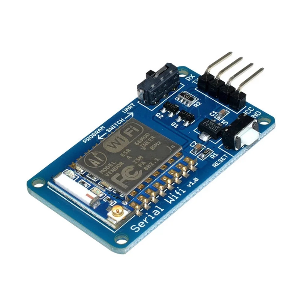 

ESP8266 ESP-07 ESP07 Wifi Serial Transceiver Wireless Board Module 3.3V-5V 8N1 TTL UART Port Controller for Arduino R3