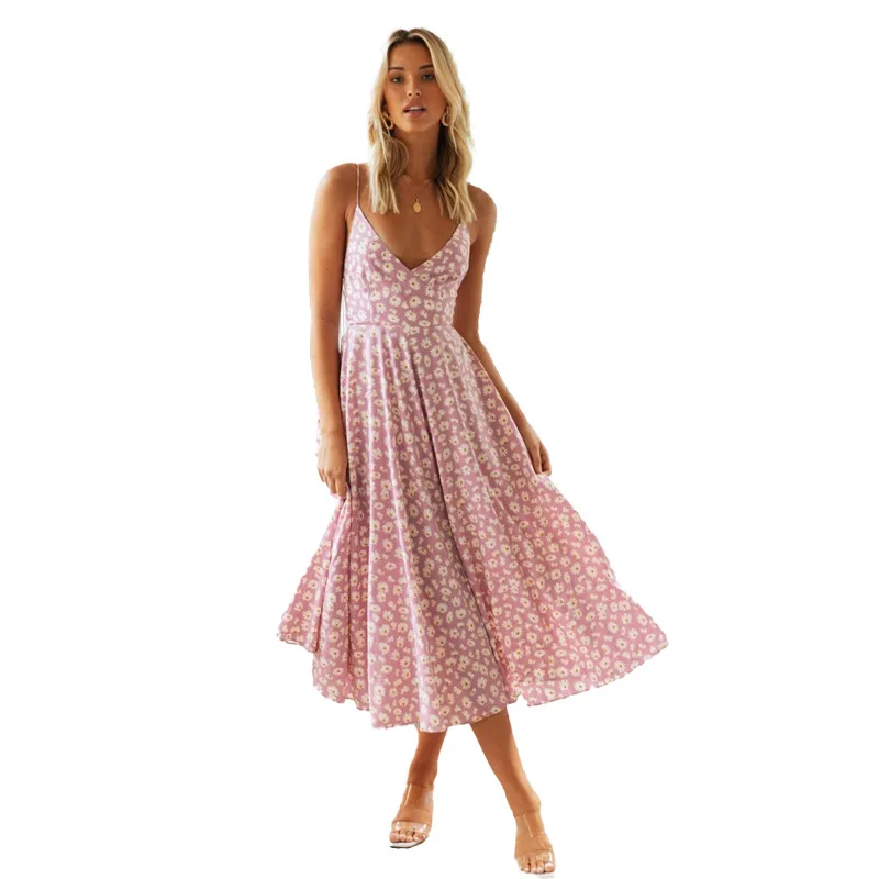 ZITY New Casual Floral Dress Women Spring Summer Bohemian Holiday Sexy Sling Midi Skirt Print V-Neck Beach Skirt Ladies
ZITY New Casual Floral Dress Women Spring Summer Bohemian Holiday Sexy Sling Midi Skirt Print V-Neck Beach Skirt Ladies