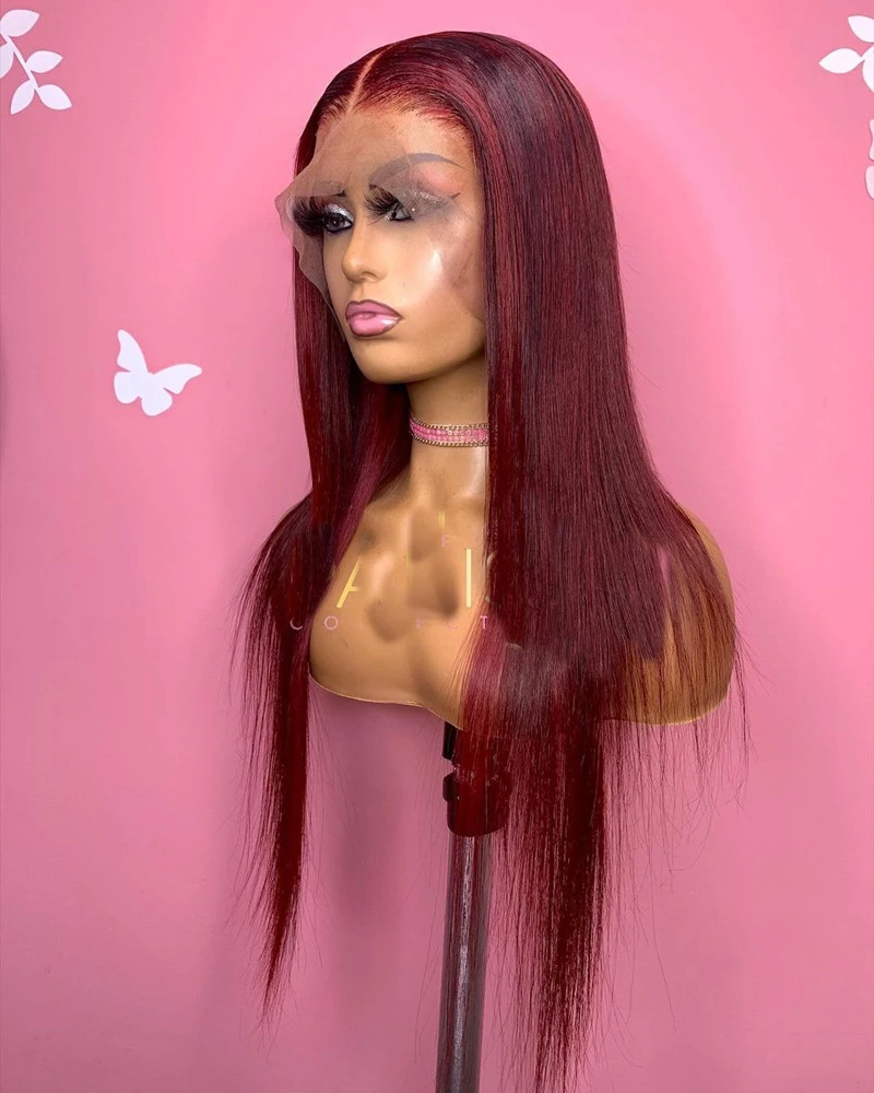 180%Density 26Inch Long Burgundy Straight Synthetic Lace Front Wig For Women With Baby Hair Heat Resistant Fiber Hair Daily Wig
180%Density 26Inch Long Burgundy Straight Synthetic Lace Front Wig For Women With Baby Hair Heat Resistant Fiber Hair Daily Wig