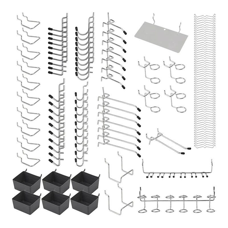 Pegboard Hooks 140PCS,With Pegboard Bins,Pegboard Wall Hooks,Tool Organizer Kit For Kitchen Craft Room Accessories
Pegboard Hooks 140PCS,With Pegboard Bins,Pegboard Wall Hooks,Tool Organizer Kit For Kitchen Craft Room Accessories