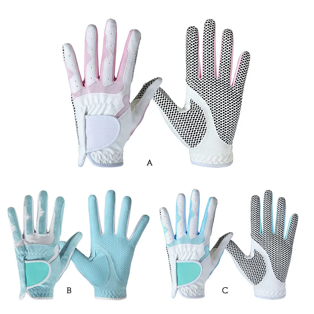 1 Pair Golf Gloves Women Anti-slip Microfiber Cloth Elastic Breathable Mitten for Outdoor Sport White Blue 18
1 Pair Golf Gloves Women Anti-slip Microfiber Cloth Elastic Breathable Mitten for Outdoor Sport White Blue 18