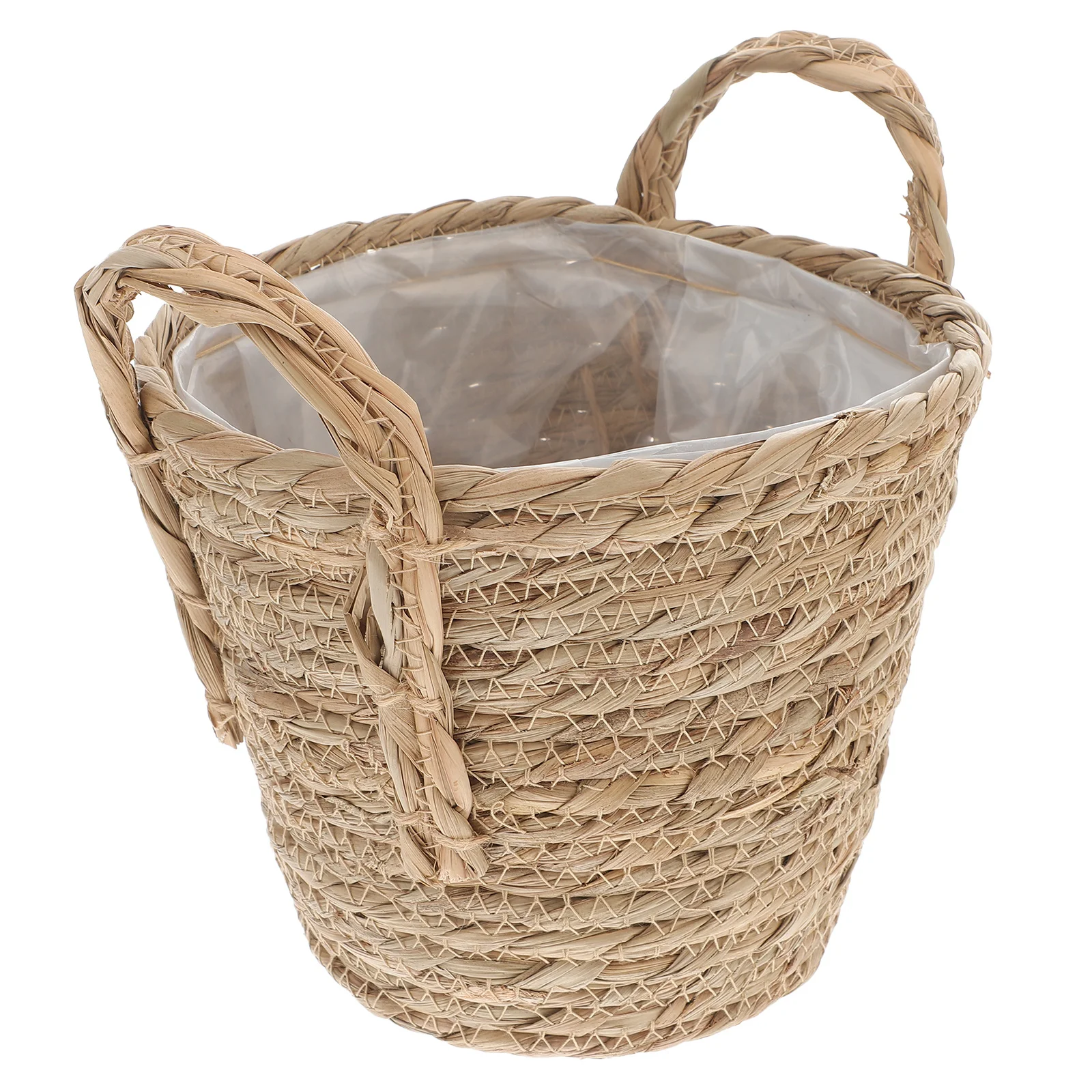 

Basket Woven Flower Planter Wicker Storage Pot Seagrass Indoor Baskets Rattan Pots Straw Vase Flowerpot Planters Laundry Can