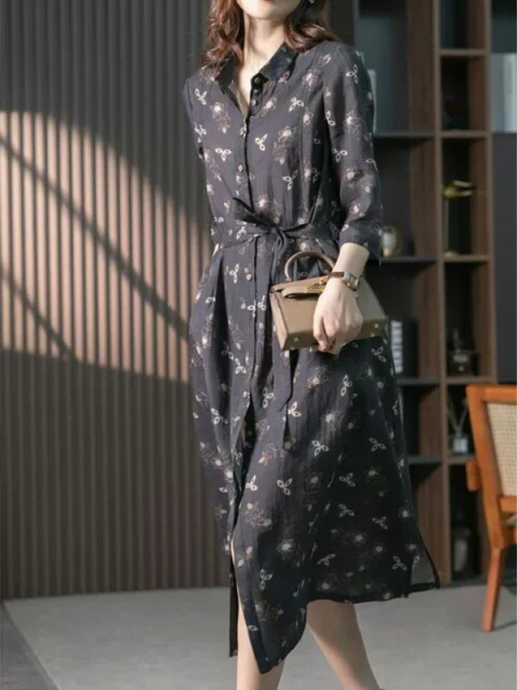 Dresses for Women 2023 New Summer Women's Dress Fashion Printing LOOSE Casual Lace Up Lapel Elegant Vintage Long Shirt Dress
Dresses for Women 2023 New Summer Women's Dress Fashion Printing LOOSE Casual Lace Up Lapel Elegant Vintage Long Shirt Dress