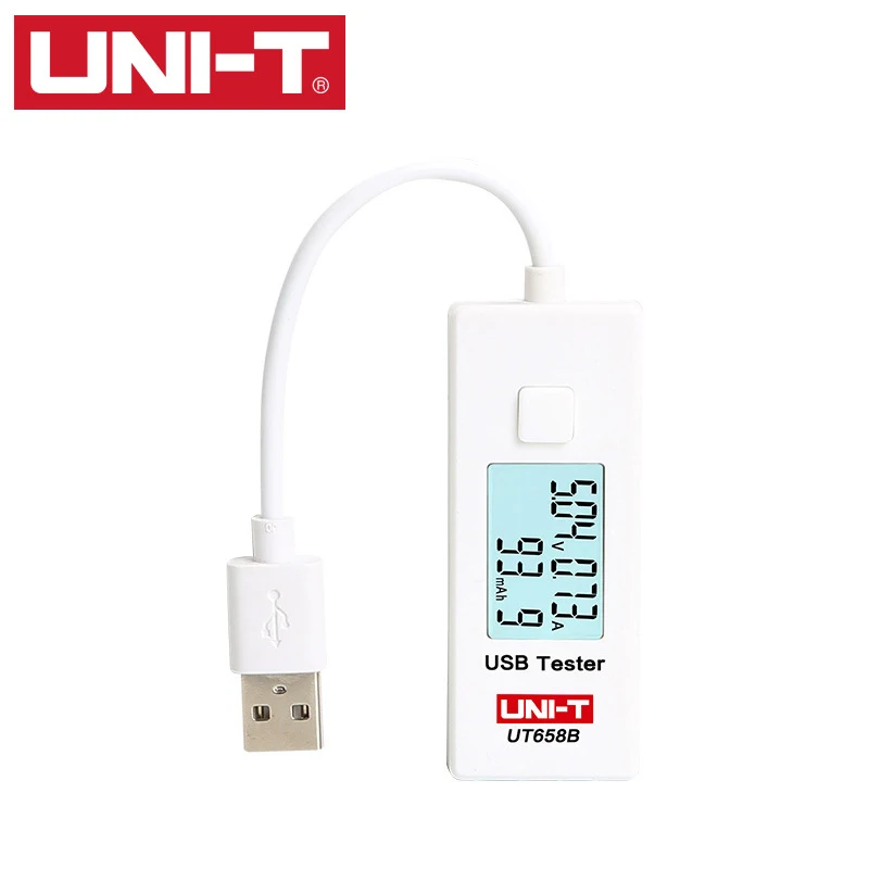 USB-тестер UT658, цифровой вольтметр, амперметр, измеритель напряжения и тока, детектор тока, тестер для зарядки внешнего аккумулятора
USB-тестер UT658, цифровой вольтметр, амперметр, измеритель напряжения и тока, детектор тока, тестер для зарядки внешнего аккумулятора