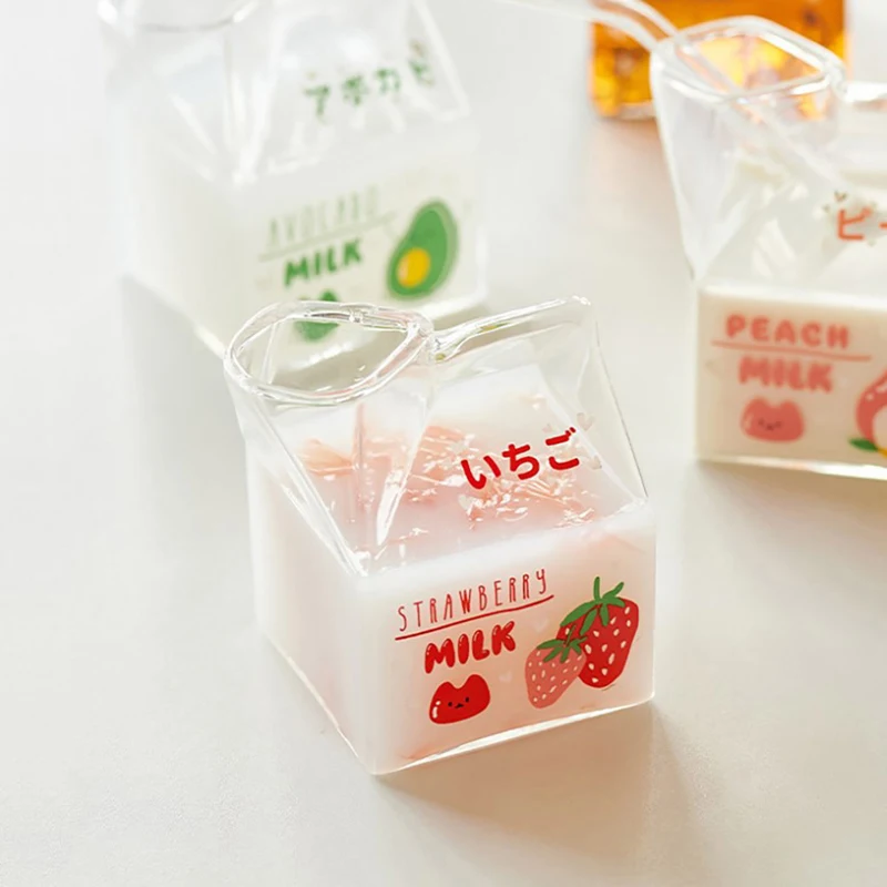 Glass Creamer Box Heat Resistant Cartoon Mini Square Milk Carton Container Cup 380ml Water Cup Kawaii Mug Kawaii Bottle
Glass Creamer Box Heat Resistant Cartoon Mini Square Milk Carton Container Cup 380ml Water Cup Kawaii Mug Kawaii Bottle