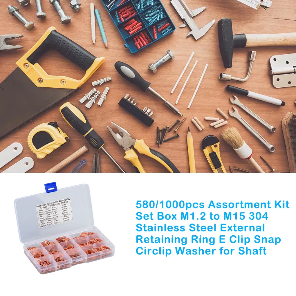 300 шт. металлические уплотнительные кольца, зажимы стопорных колец 
300 шт. металлические уплотнительные кольца, зажимы стопорных колец