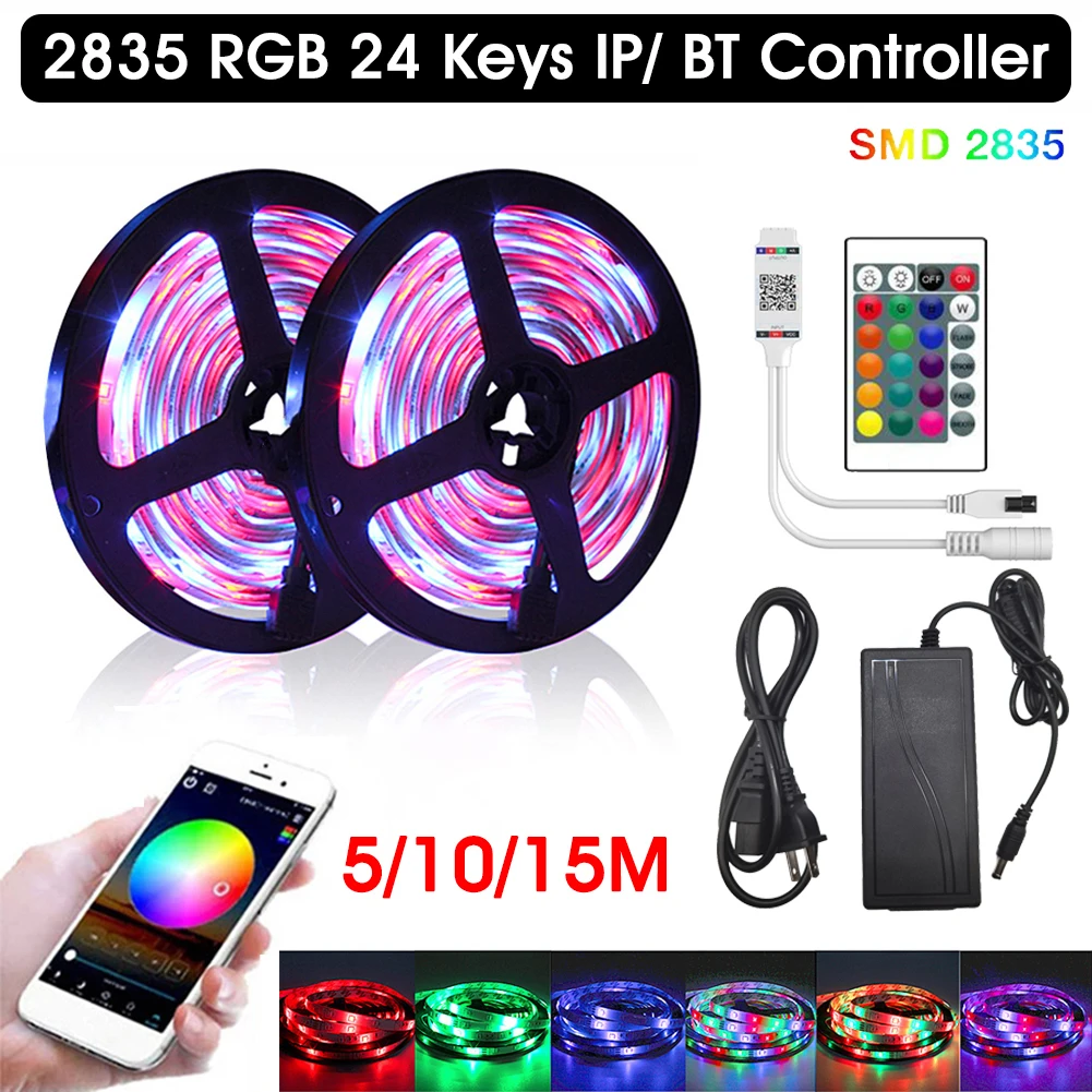 WIFI LED Strip Lights Bluetooth RGB Led light 5050 SMD 2835 12V Flexible Waterproof Tape Diode DC WIFI 24K Control+Adapter
WIFI LED Strip Lights Bluetooth RGB Led light 5050 SMD 2835 12V Flexible Waterproof Tape Diode DC WIFI 24K Control+Adapter