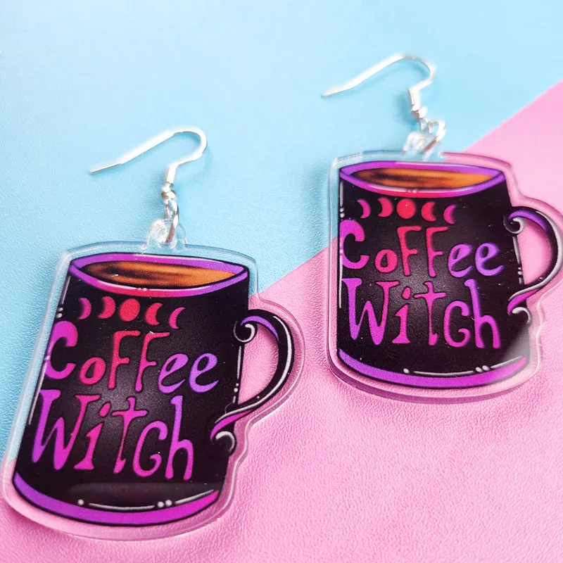 Witch Brewed Coffee Earrings Unique Acrylic Earrings Interesting and Unique Personalized Women's Commemorative Gift for Her
Witch Brewed Coffee Earrings Unique Acrylic Earrings Interesting and Unique Personalized Women's Commemorative Gift for Her