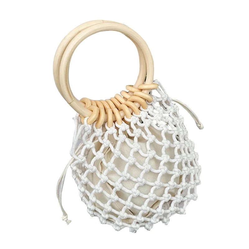 Summer Beach Bag Natural Chic Hollow Rattan Bag Round Top-handle Straw Tote Handbag Fashion Handwoven Bags for Ladies
Summer Beach Bag Natural Chic Hollow Rattan Bag Round Top-handle Straw Tote Handbag Fashion Handwoven Bags for Ladies