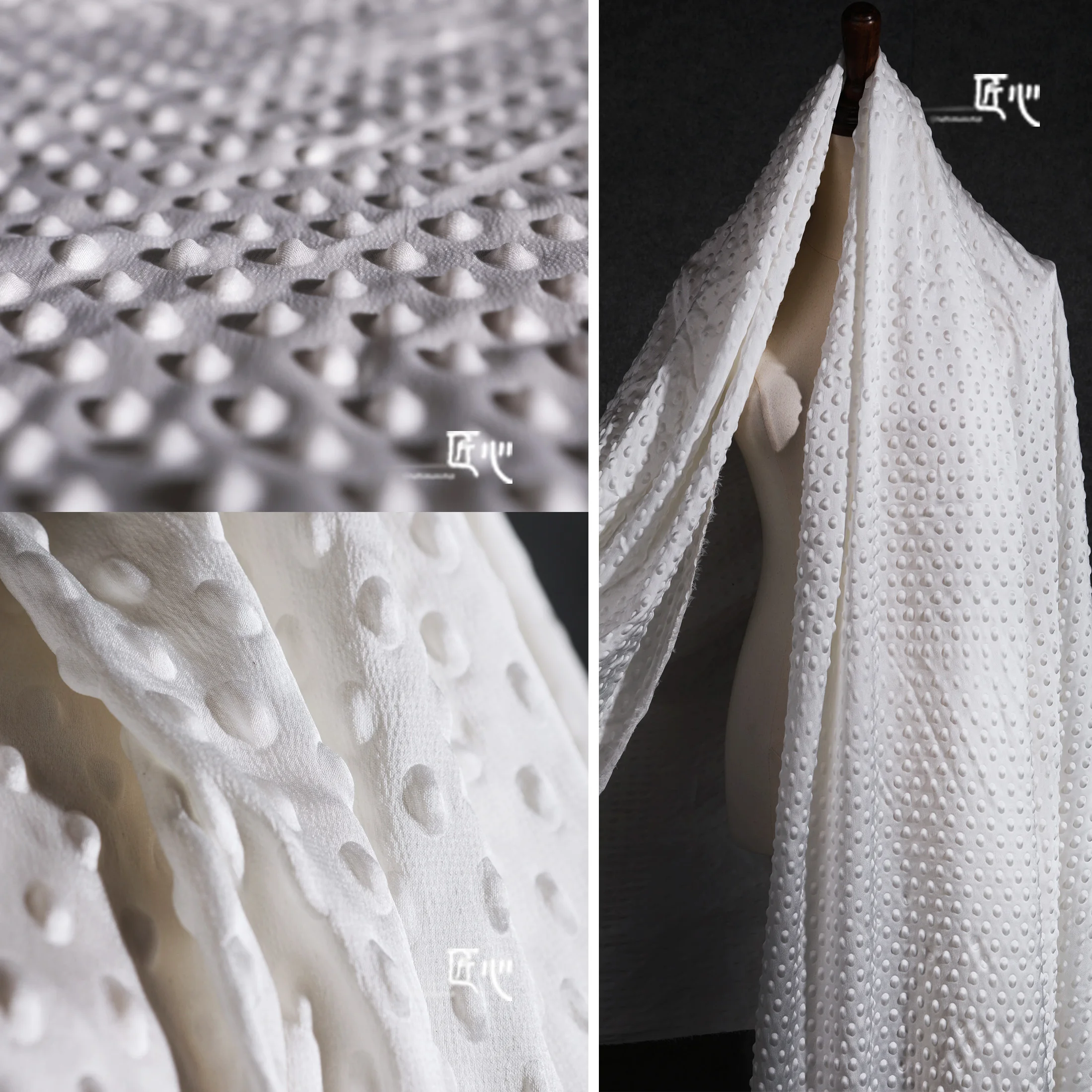 Three-Dimensional Texture Small Dot Concave-Convex Chiffon White Crepe Silky Soft Elegant Dress Dress Designer Fabric
Three-Dimensional Texture Small Dot Concave-Convex Chiffon White Crepe Silky Soft Elegant Dress Dress Designer Fabric