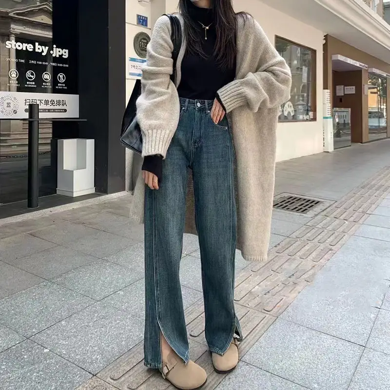 2023 Spring New Large Size Straight Loose Jeans Female Everything Match Loose High Waist Show Thin Slit Mopping Pants Tide
2023 Spring New Large Size Straight Loose Jeans Female Everything Match Loose High Waist Show Thin Slit Mopping Pants Tide