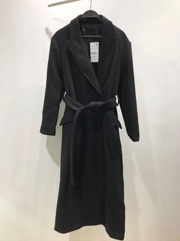 Zach AiIsa new black lapel long sleeve with wool blend loose casual long autumn and winter coat female
Zach AiIsa new black lapel long sleeve with wool blend loose casual long autumn and winter coat female