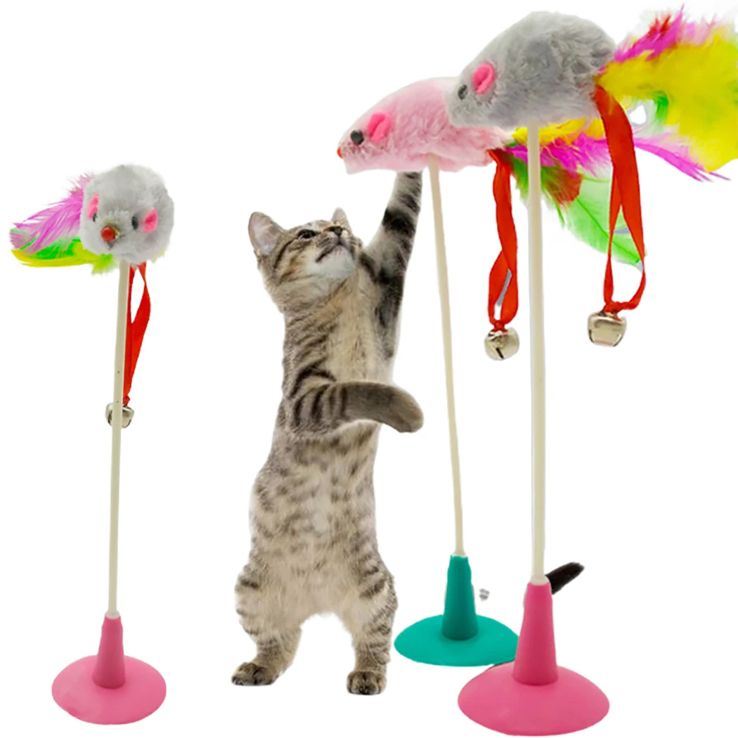 Cat Teaser Toy Mouse Funny Cat Wand Toy Kitten Play Toy With Suction Cup Bell False Simulation Mouse Cats Kitten Teaser Toys
Cat Teaser Toy Mouse Funny Cat Wand Toy Kitten Play Toy With Suction Cup Bell False Simulation Mouse Cats Kitten Teaser Toys