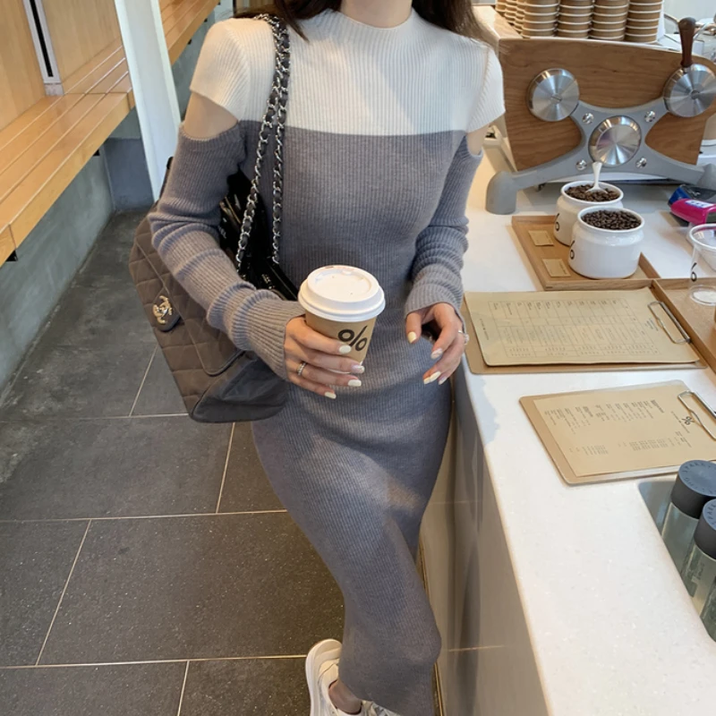 Vintage Sweater Knitted Dresses for Women French Casual Long Sleeve Office Lady Slim One Piece Woman Dress Korean Autumn 2022
Vintage Sweater Knitted Dresses for Women French Casual Long Sleeve Office Lady Slim One Piece Woman Dress Korean Autumn 2022