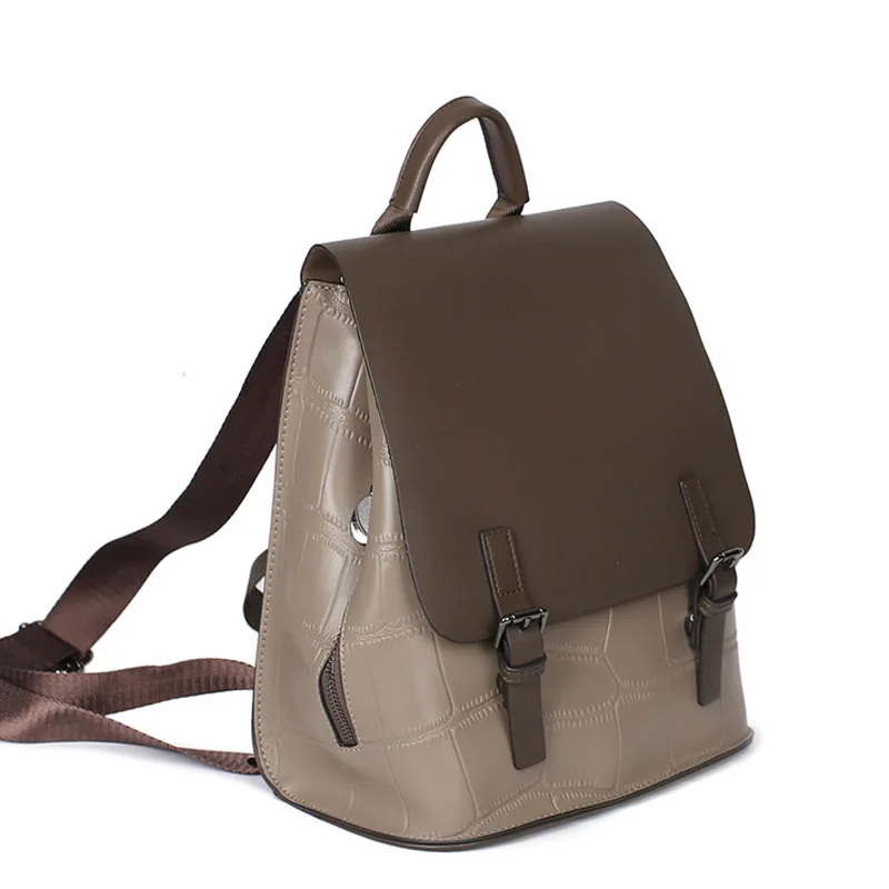 Patchwork Women Leather Backpack Luxury Brand Women's Cowhide Backpacks Retro Ladies Double Shoulder Bags
Patchwork Women Leather Backpack Luxury Brand Women's Cowhide Backpacks Retro Ladies Double Shoulder Bags