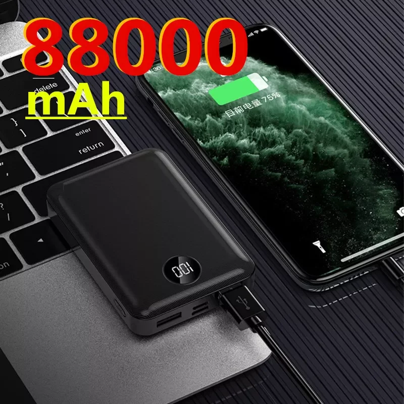 2023New Mini Power Bank 88000mAh Portable Mobile Phone Charger Dual USB For Xiaomi/iphone/Huawei Mobile External Battery Power B
2023New Mini Power Bank 88000mAh Portable Mobile Phone Charger Dual USB For Xiaomi/iphone/Huawei Mobile External Battery Power B