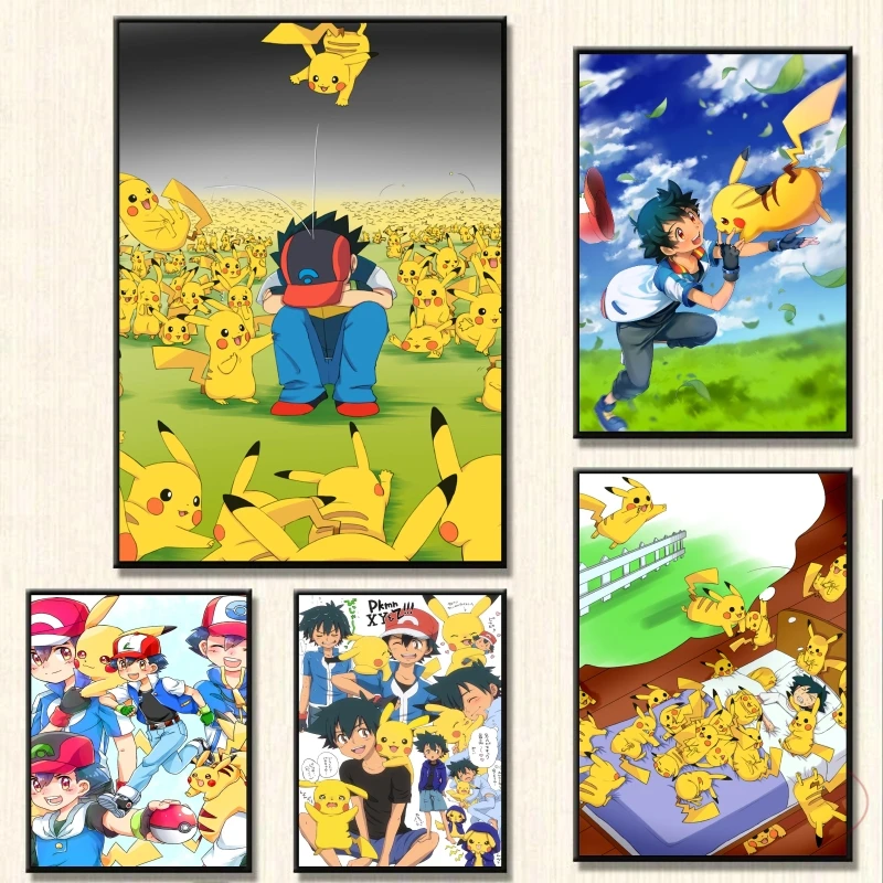 Japanese Anime Canvas Paintings Ash Katchumpikachu Poster Toys Picture Print Wall Room Home Cuadros Best Gift Hanging
Japanese Anime Canvas Paintings Ash Katchumpikachu Poster Toys Picture Print Wall Room Home Cuadros Best Gift Hanging