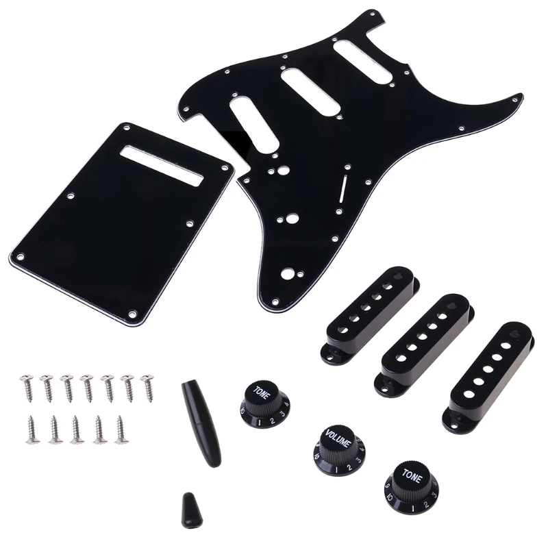 1set SSS Electric Guitar Pickguard Back Plate Pickup Cover Knobs Tips For St SQ Accessories Parts
1set SSS Electric Guitar Pickguard Back Plate Pickup Cover Knobs Tips For St SQ Accessories Parts