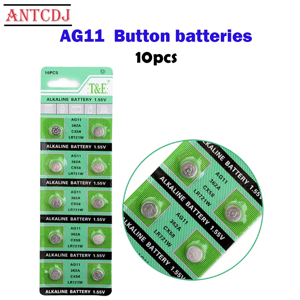 Hot Sale AG11 10Pcs/Pack 20mAh LR721 362 Button Batteries 1.55V For Watch Toys Remote SR721162 Cell Coin Alkaline Battery
Hot Sale AG11 10Pcs/Pack 20mAh LR721 362 Button Batteries 1.55V For Watch Toys Remote SR721162 Cell Coin Alkaline Battery