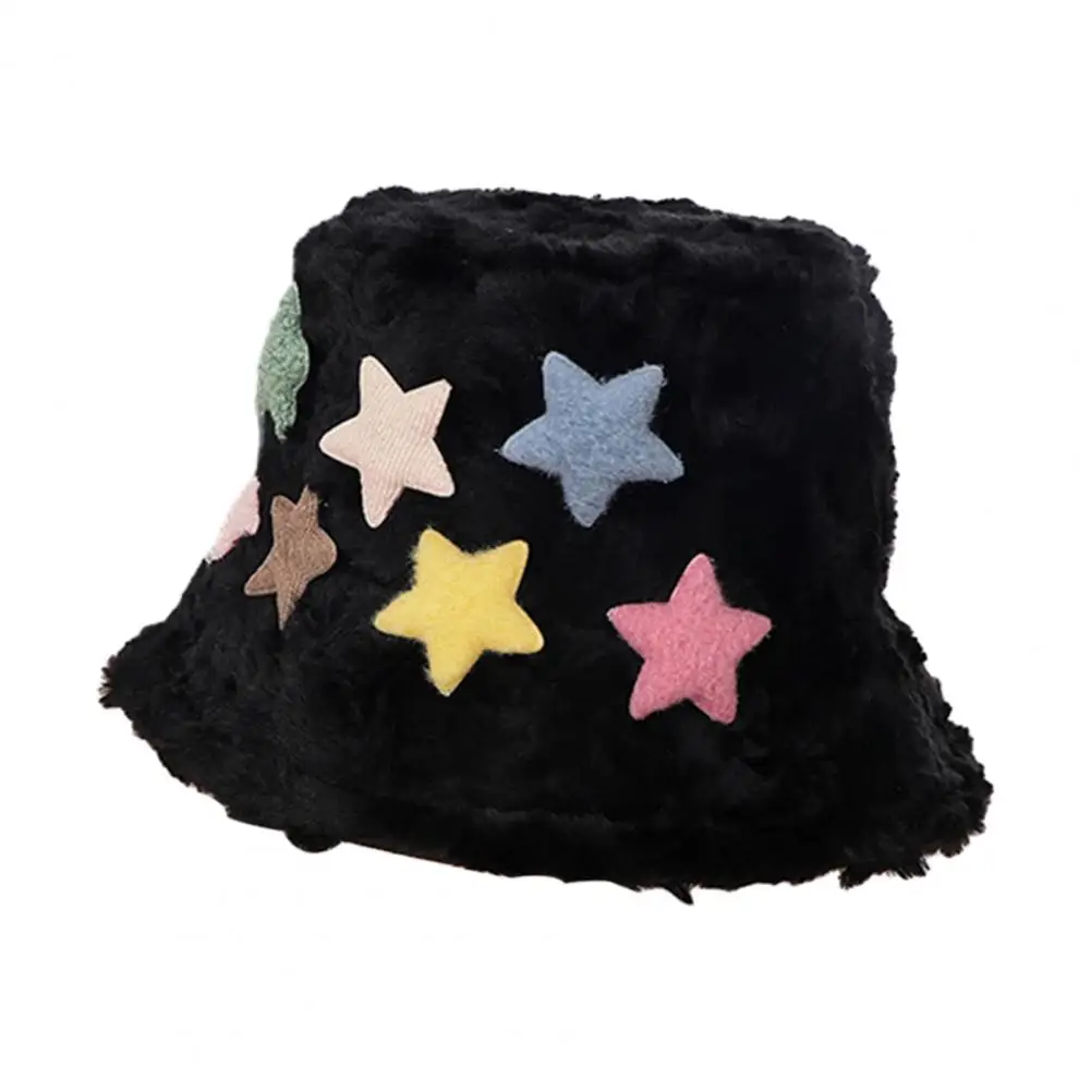 Autumn Winter Plush Bucket Hat Women Flat Dome Wide Brim Colorful Star Decor Basin Hat Outdoor Furry Fisherman Hat Female
Autumn Winter Plush Bucket Hat Women Flat Dome Wide Brim Colorful Star Decor Basin Hat Outdoor Furry Fisherman Hat Female