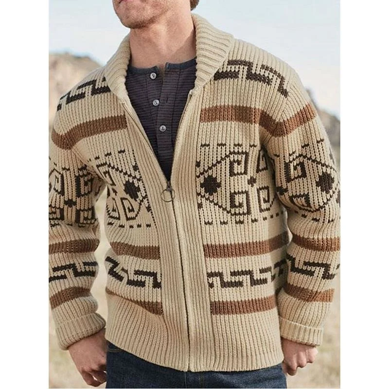 Men's Lapel Cardian Printed Decor European And American and Knittin Wool Soft Stretcy Coat Loose Various Size Male Sweater
Men's Lapel Cardian Printed Decor European And American and Knittin Wool Soft Stretcy Coat Loose Various Size Male Sweater