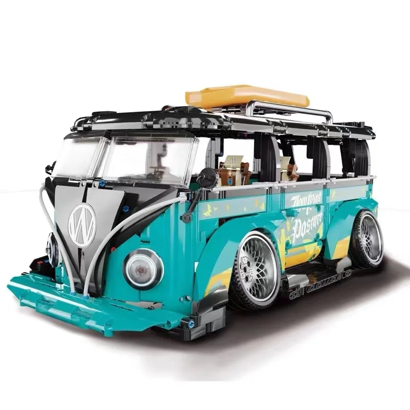 Creative Expert Ideas T1 Camper Car Van VW Bus Building Blocks Model Compatible with Technical 10279 10220 DIY Bricks Toys Gifts
Creative Expert Ideas T1 Camper Car Van VW Bus Building Blocks Model Compatible with Technical 10279 10220 DIY Bricks Toys Gifts