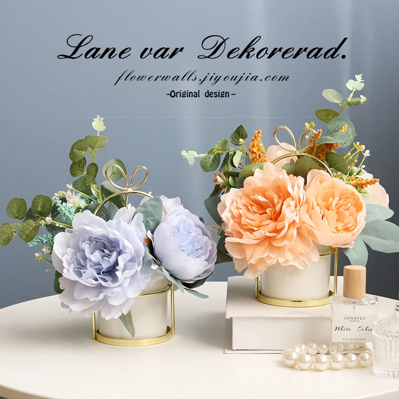Artificial flower decoration with vase simulation flower decoration home living room wedding table decoration party decoration
Artificial flower decoration with vase simulation flower decoration home living room wedding table decoration party decoration