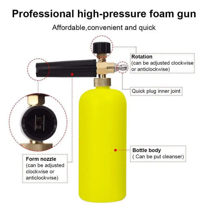 Snow Foam Lance Car Wash Foam Cannon For Karcher K(K2-K7) Series Adjustable Pressure Car Snow Foamer Washer Lance With 1/4 Inch
Snow Foam Lance Car Wash Foam Cannon For Karcher K(K2-K7) Series Adjustable Pressure Car Snow Foamer Washer Lance With 1/4 Inch