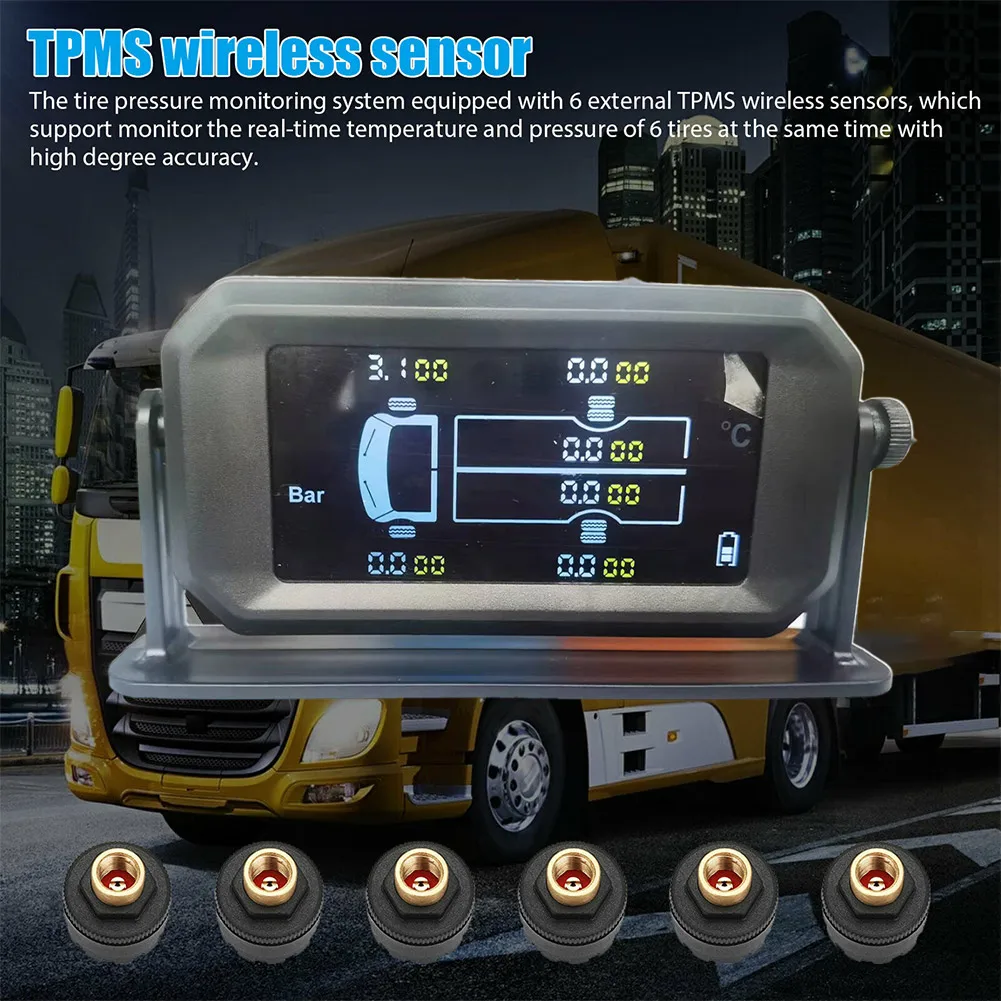 Solar TPMS LCD Car Tire Pressure Wireless Monitoring System + 6 External Sensors Accessories High-quality Tire Pressure Detector
Solar TPMS LCD Car Tire Pressure Wireless Monitoring System + 6 External Sensors Accessories High-quality Tire Pressure Detector