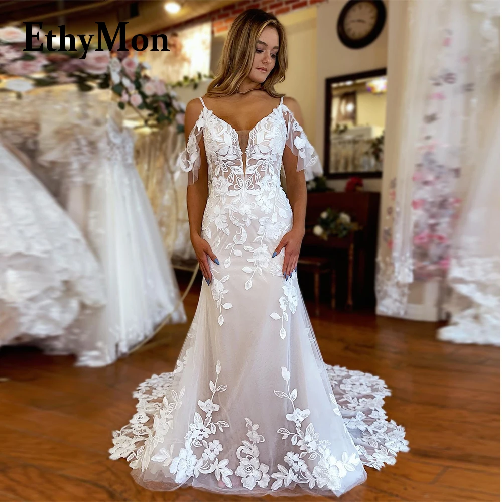 Ethymon Sleeveless Elegant Trumpet Tulle Button Wedding Gown Pleat For Bride Spaghetti Straps Made To Order Vestido De Casamento
Ethymon Sleeveless Elegant Trumpet Tulle Button Wedding Gown Pleat For Bride Spaghetti Straps Made To Order Vestido De Casamento