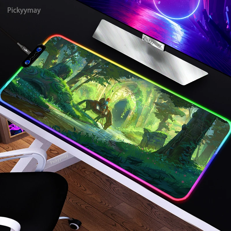 Large Mouse Pad RGB Zelda Mousepad LED Desk Mat Gaming Computer Gamer XXL Pc Mause Pads Backlight Keyboard Anime Mausepad
Large Mouse Pad RGB Zelda Mousepad LED Desk Mat Gaming Computer Gamer XXL Pc Mause Pads Backlight Keyboard Anime Mausepad