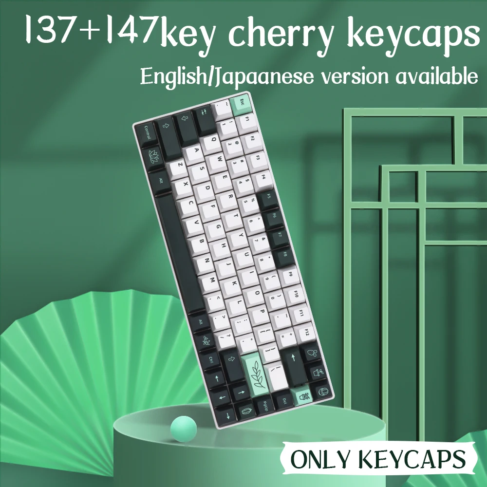 

137 Keys Botanical Keycaps Cherry Profile PBT DYE Sublimation Keycap For Mechanical Keyboard 61 64 65 68 75 84 87 96 98 104 108