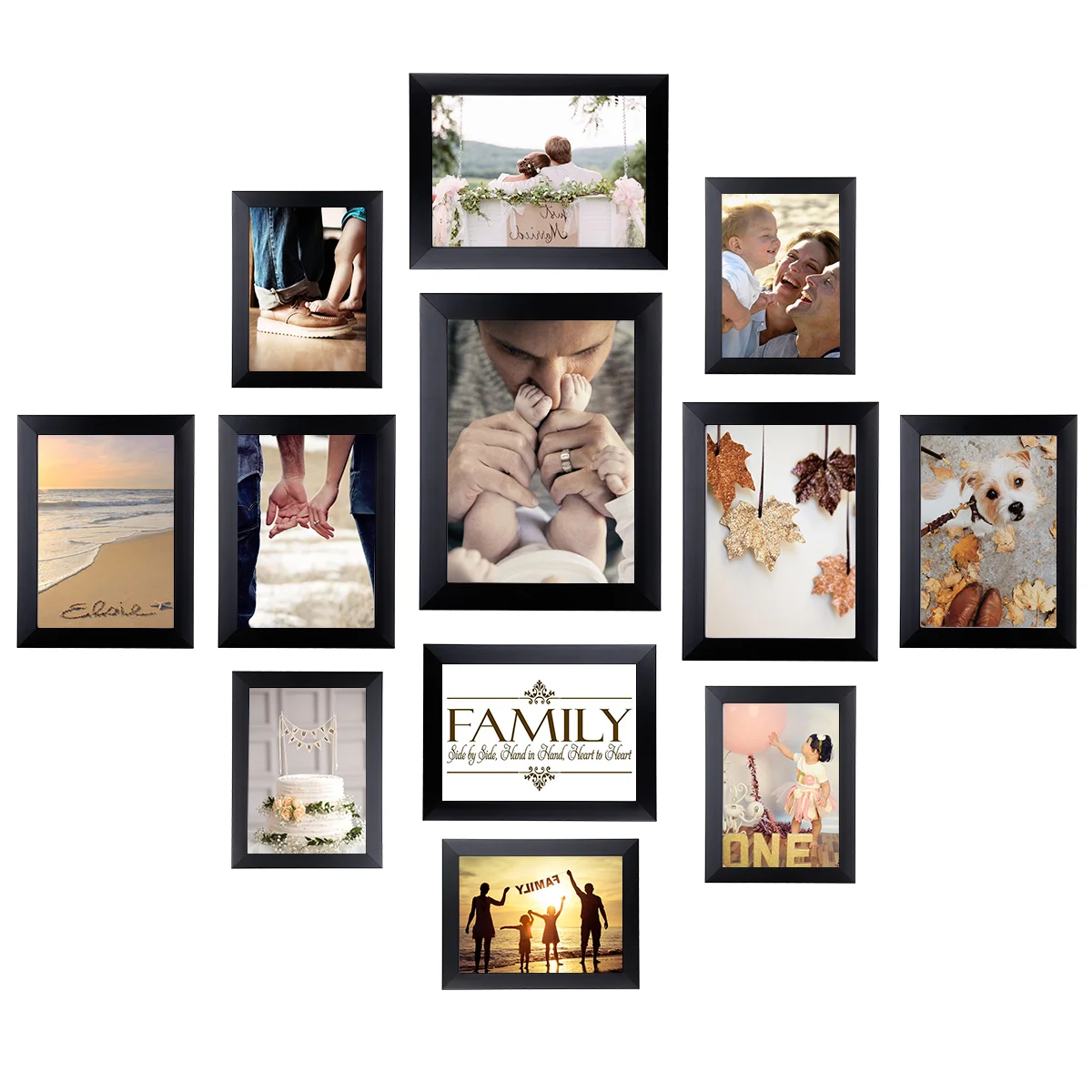 HOMEMAXS 12 PCS Assorted Size Picture Frames Christmas Photo Frames Set For Home Office Decoration (Black)
HOMEMAXS 12 PCS Assorted Size Picture Frames Christmas Photo Frames Set For Home Office Decoration (Black)