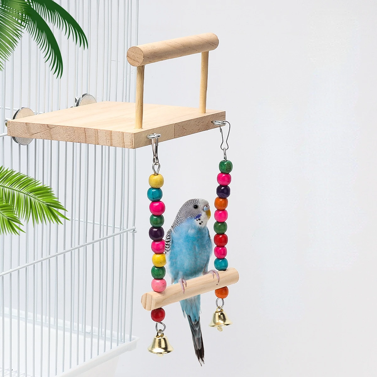 1pcs Bird Swing Toy Wooden Parrot Accessories Stand Playstand with Chewing Beads Cage Playground for Budgerigar Bird Toys 반려동물용품
1pcs Bird Swing Toy Wooden Parrot Accessories Stand Playstand with Chewing Beads Cage Playground for Budgerigar Bird Toys 반려동물용품