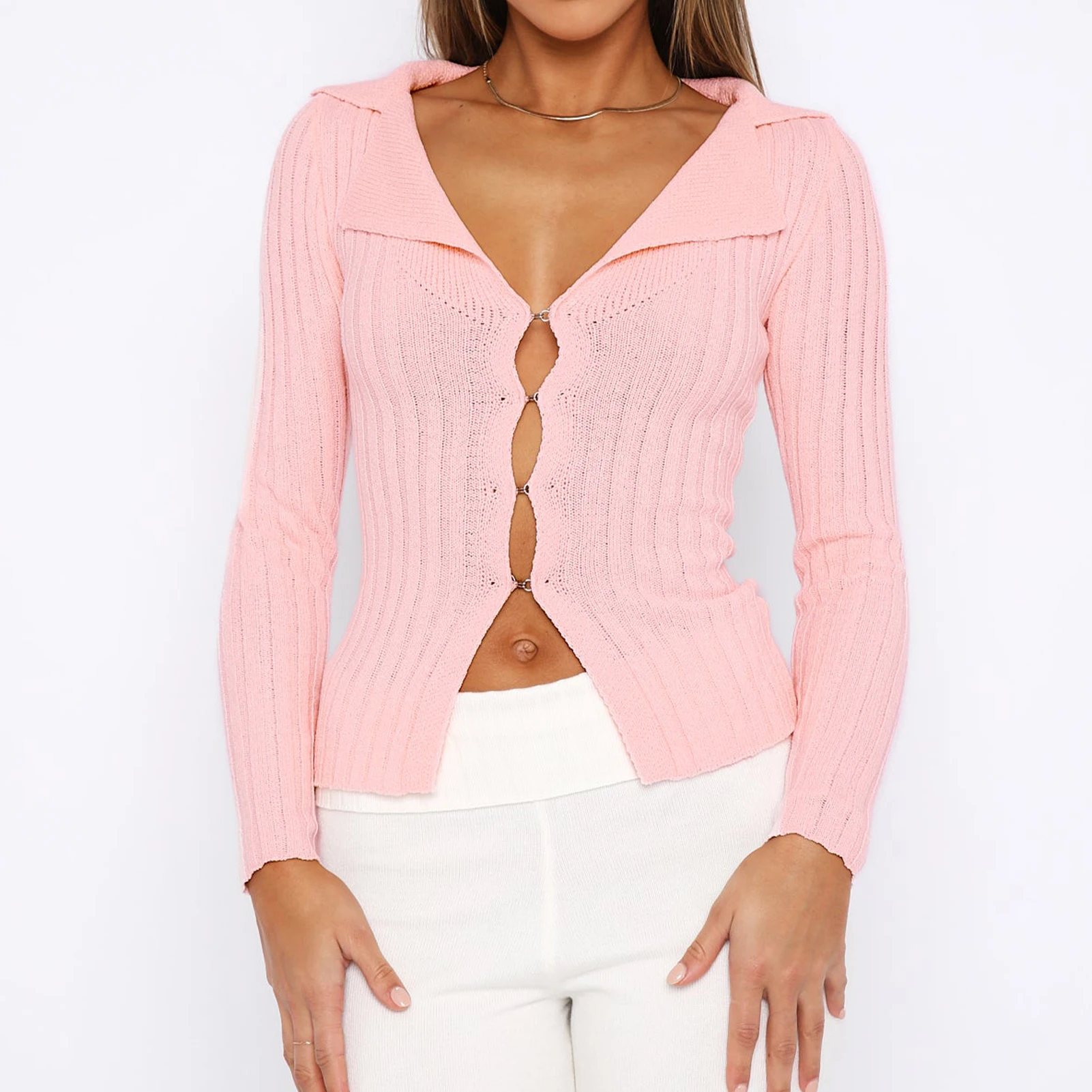 Summer Autumn Women Cardigans Knitwears V-neck Solid Color Knitted Tops Long Sleeve Casual Slim Female Outerwear Top
Summer Autumn Women Cardigans Knitwears V-neck Solid Color Knitted Tops Long Sleeve Casual Slim Female Outerwear Top
