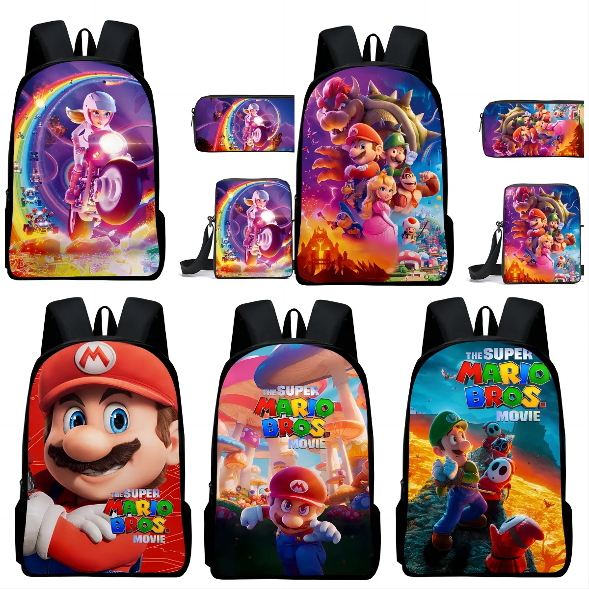 3pcs/Set Super Mario Kids Backpack Cartoon Mario Print Kindergarten Pencil Case Boy Girl Shoulder Bag Children Schoolbag Gift
3pcs/Set Super Mario Kids Backpack Cartoon Mario Print Kindergarten Pencil Case Boy Girl Shoulder Bag Children Schoolbag Gift