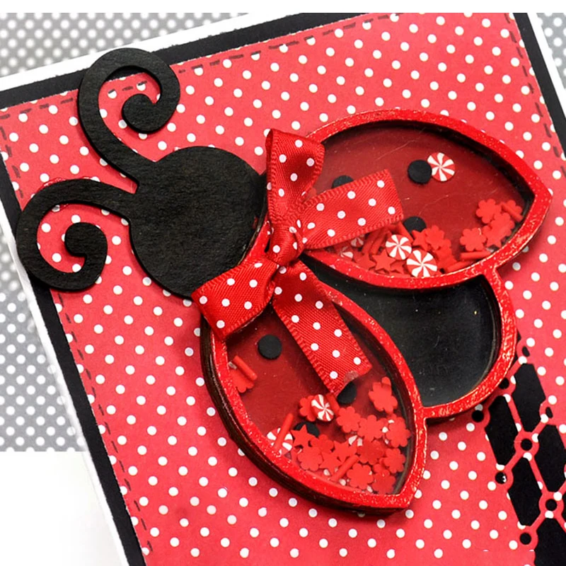 

Miss Vintage Ladybug Shaker Metal Cutting Dies 2022 For Scrapbooking DIY Paper/photo Cards New Design Craft Die Cut Dies