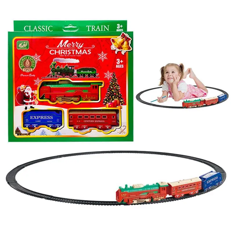 Mini Christmas Train Electric Train Track Set With Light Retro Simulation Train Toy Battery Operated Small Tree Decor For Boy
Mini Christmas Train Electric Train Track Set With Light Retro Simulation Train Toy Battery Operated Small Tree Decor For Boy