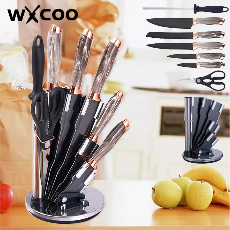 Kitchen Knife Set 8PCS Stainless Steel Japanese Chef's Knives Sharp Meat Cutting Cooking Knife Scissors Bread Knife Fruit Peeler
Kitchen Knife Set 8PCS Stainless Steel Japanese Chef's Knives Sharp Meat Cutting Cooking Knife Scissors Bread Knife Fruit Peeler