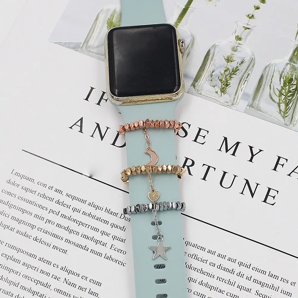 Ремешок для часов с подвеской в виде Луны, декоративный браслет для наручных часов, аксессуары для Apple Watch 
Ремешок для часов с подвеской в виде Луны, декоративный браслет для наручных часов, аксессуары для Apple Watch